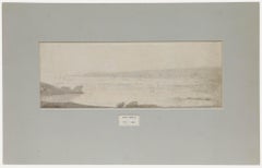 John Varley (1777-1842) - Aquarelle du début du XIXe siècle, scène côtière brumeuse