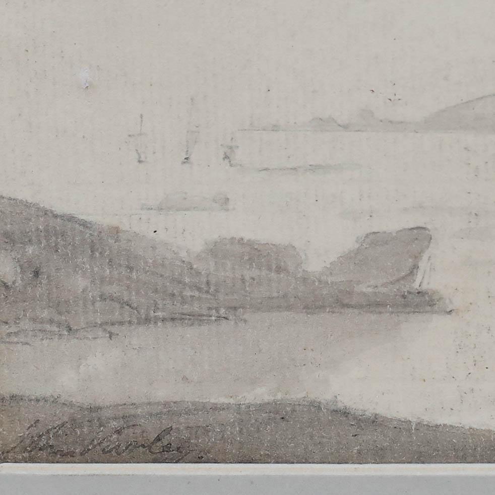 John Varley (1777-1842) - Aquarelle du début du XIXe siècle, scène côtière brumeuse en vente 3
