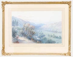 Albert George Adams (nato nel 1854-1887) - Acquerello della metà del XIX secolo, Valle di Glynn