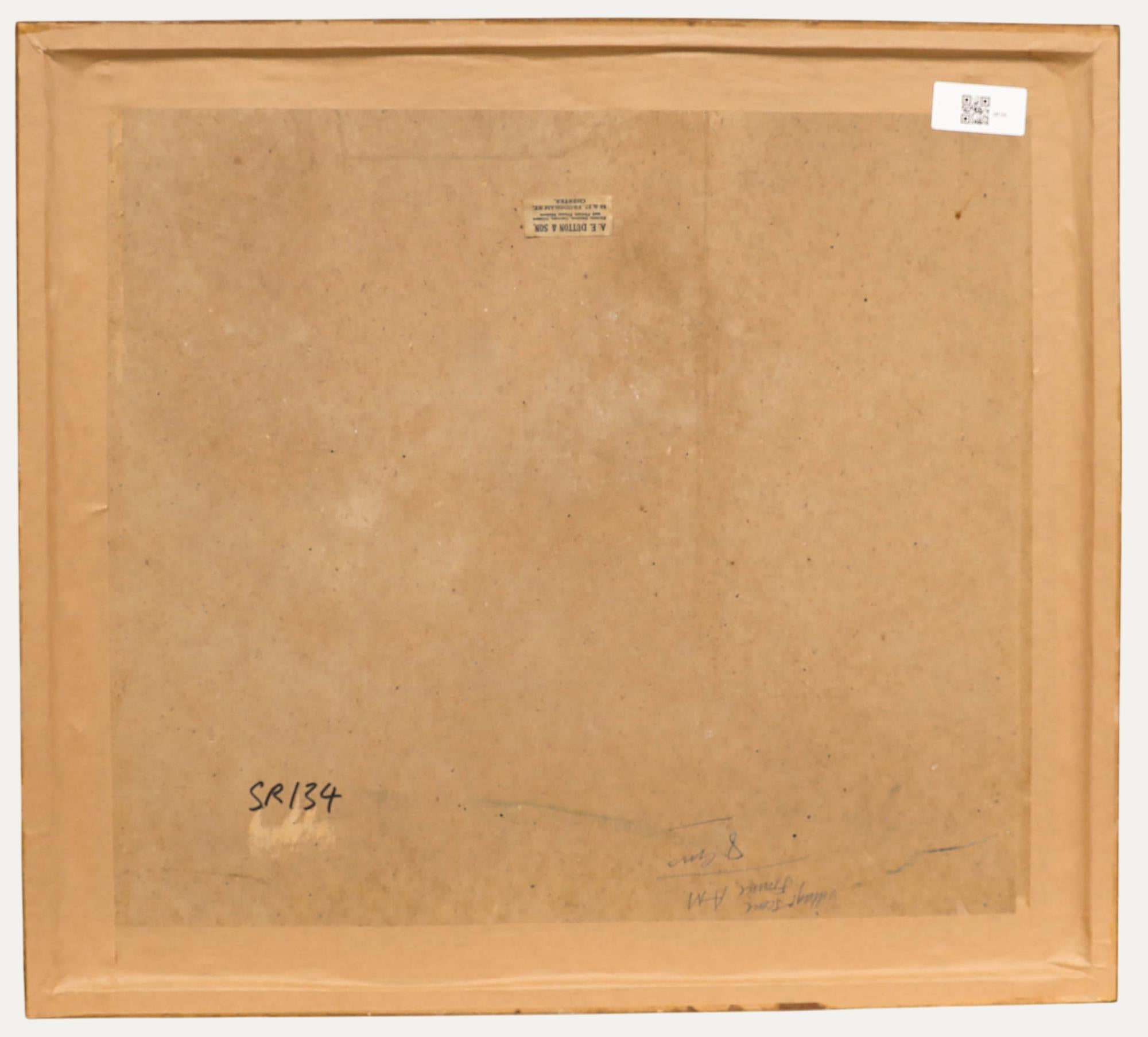 Pierre Neveu (b.1929) - Mid 20th Century Charcoal Drawing, Full House For Sale 2