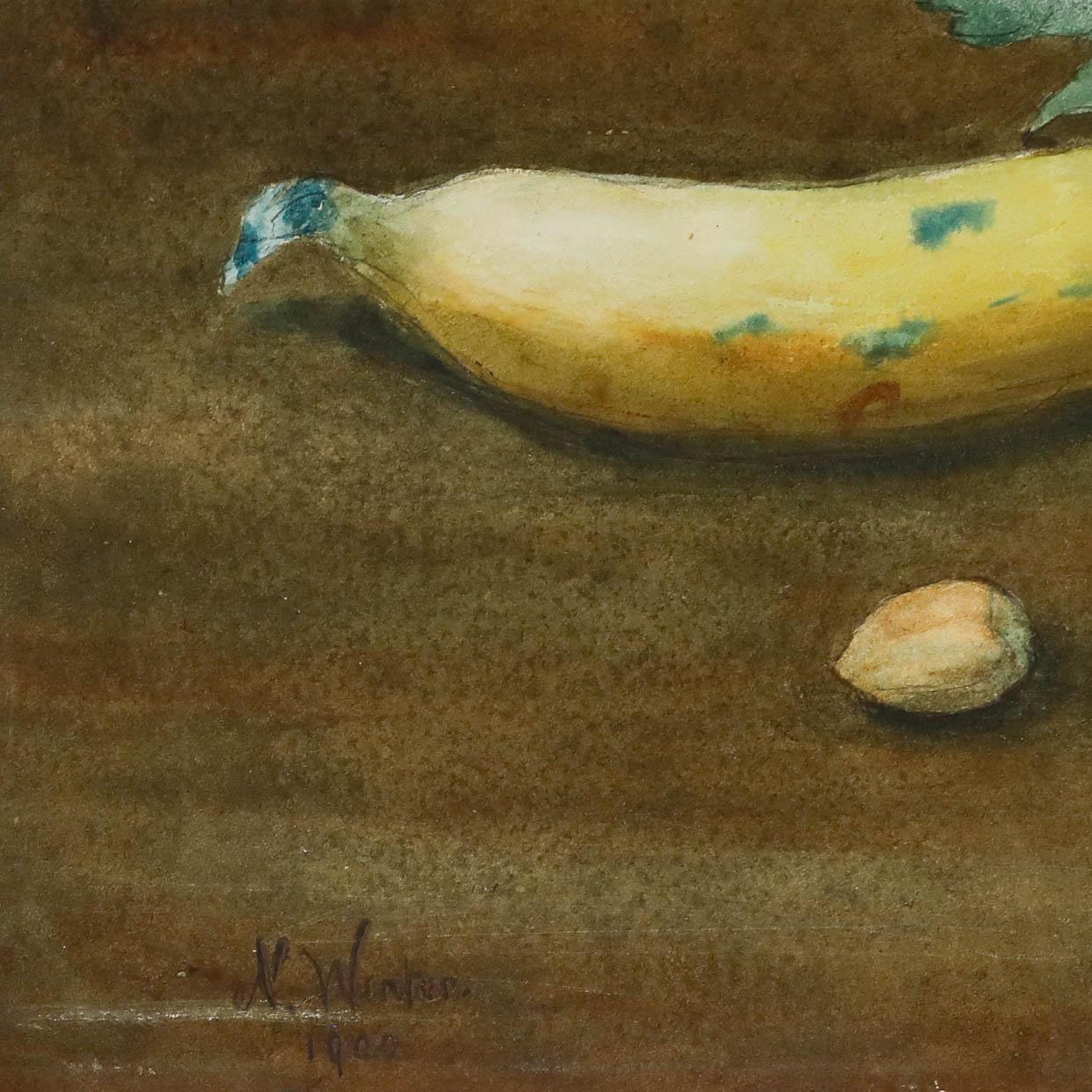 Signed and dated to the lower left. On paper laid to card .