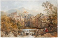 Thomas Creswick RA (1811-1869)  - 1846 Watercolour, The Fallen Rod