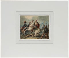 Charles Warren (1767-1823) - 1818 Watercolour, In the Midst of Battle