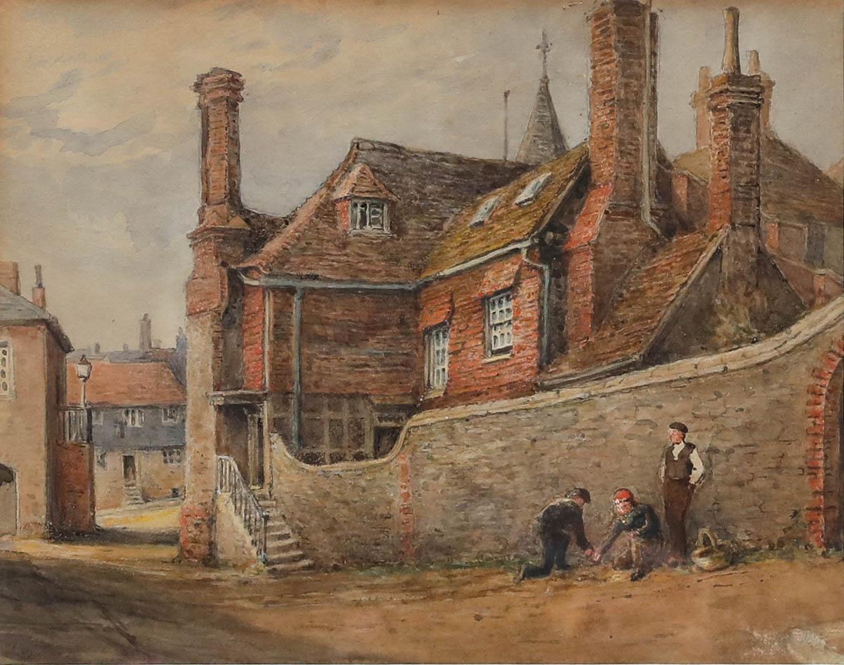 Attrib. George Price Boyce (1826-1897) - 19th Century Watercolour, At Play For Sale 1