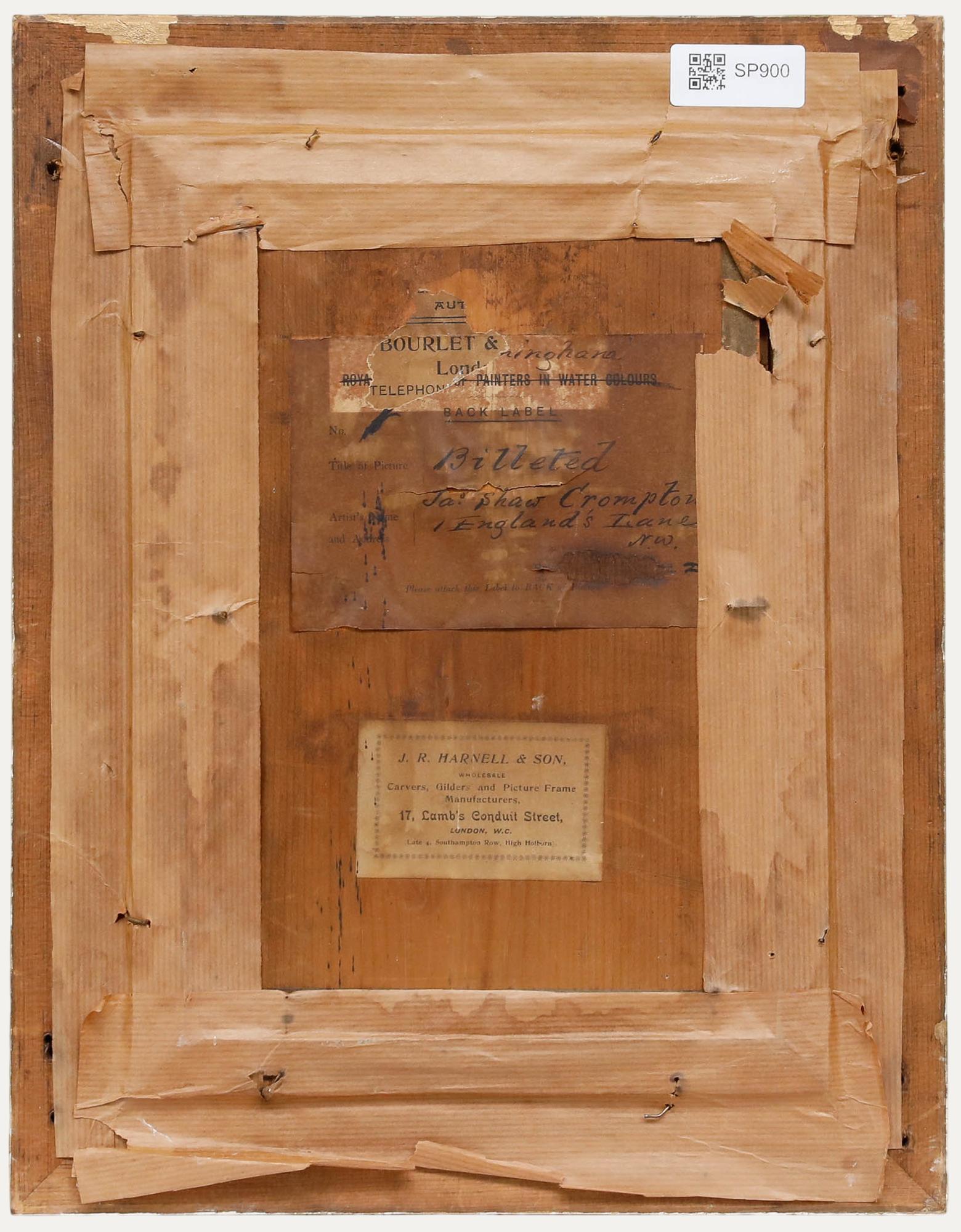 James Shaw Crompton (1853-1916) - Late 19th Century Watercolour, Billeted For Sale 2