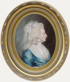 English School Early 19th Century Pastel - Lady in Profile