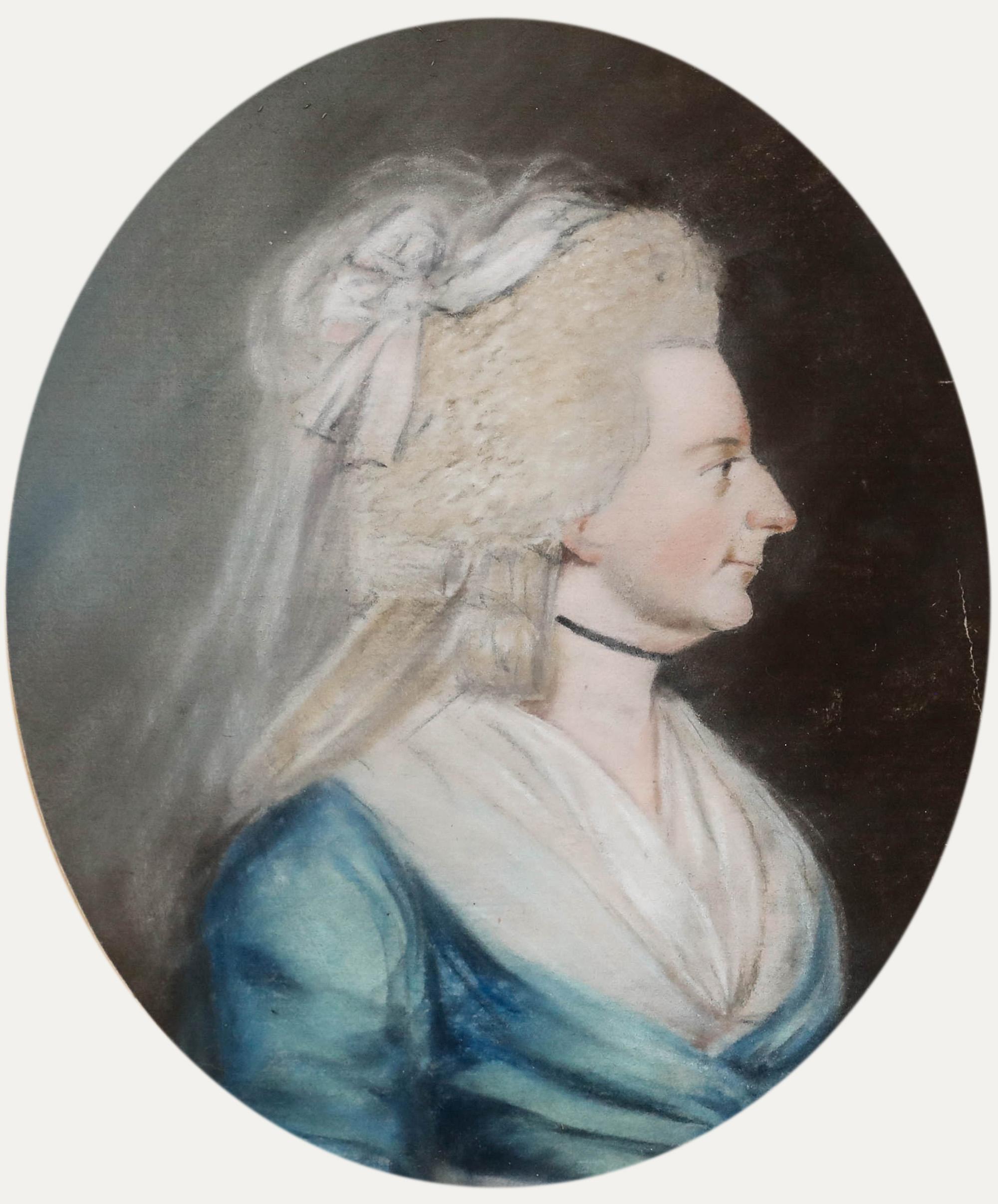 Pastel de l'English School du début du 19e siècle - Dame de profil en vente 1
