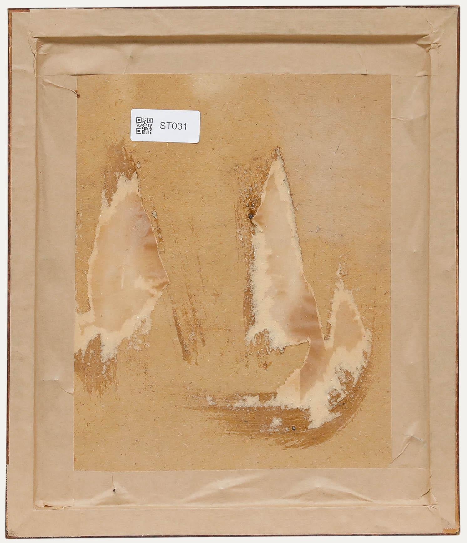 Framed Early 20th Century Watercolour - Still Life of Flowers in a Vase - Brown Still-Life by Unknown