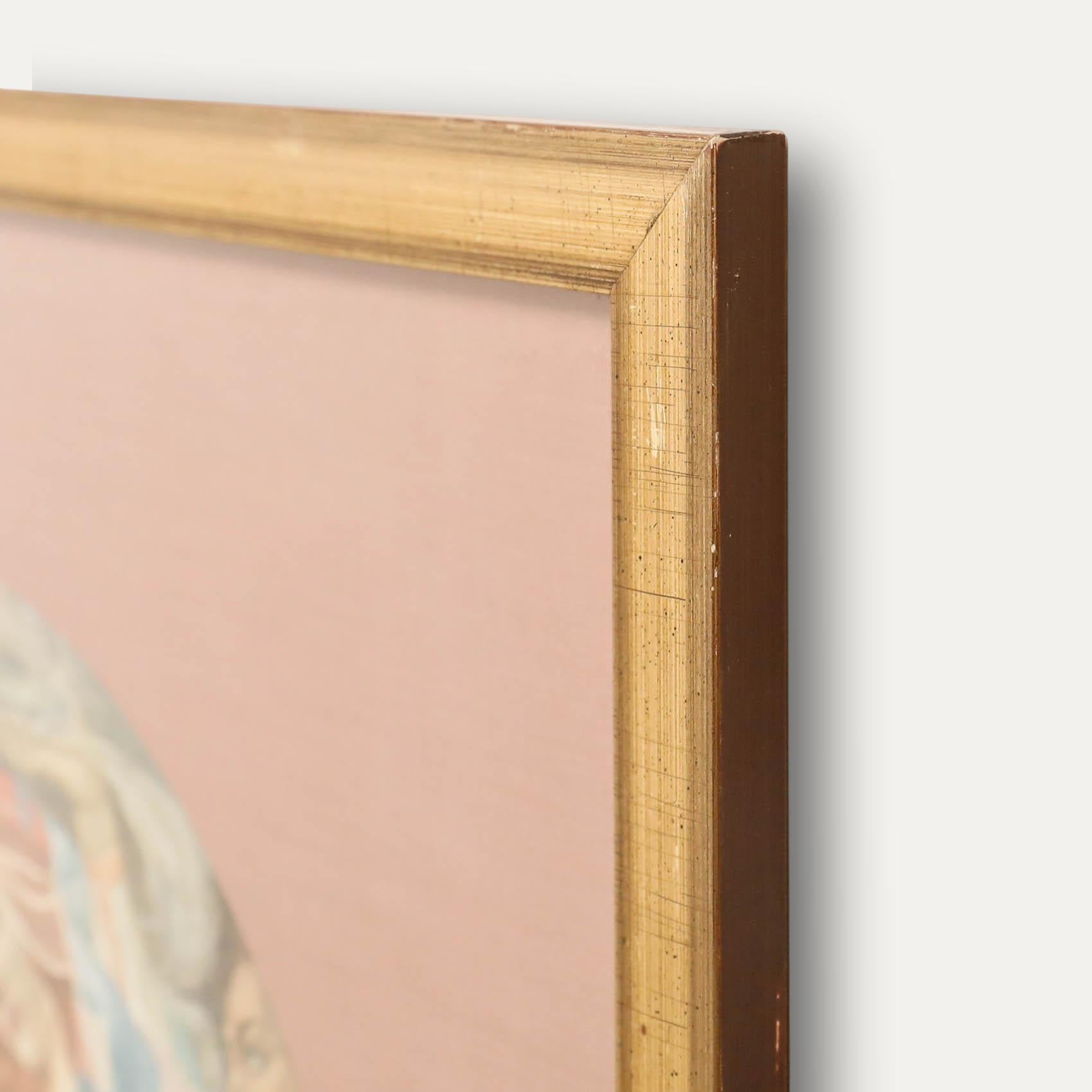 Dopo Botticelli - Acquerello del 20° secolo, Madonna del Magnificat in vendita 1