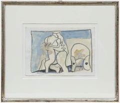 Ed Dukkers (1923-1996) - Framed 1977 Graphite Drawing, Abstract II