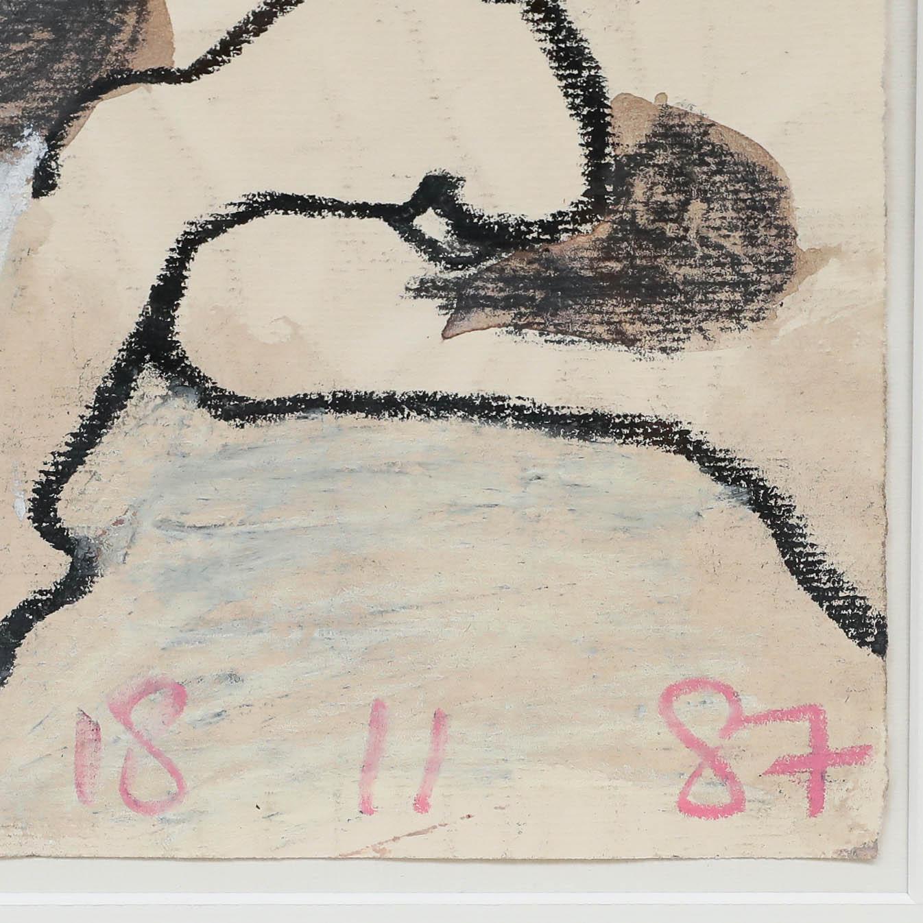 Une étude abstraite de nu par l'artiste Ed Dukkers. Signé en haut à droite. Daté dans la marge inférieure. Sur le papier.