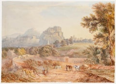 Mary Matcher - Acquerello del 19° secolo, Castello di Edimburgo e Holyrood House