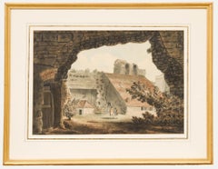 H. Cromwell - Acquerello del 1797, Le rovine del Castello di Wolvesey, Winchester