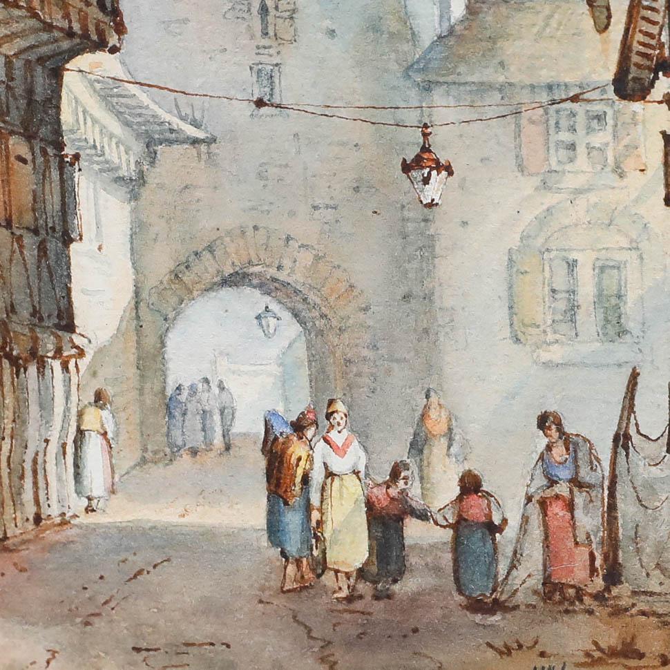 Noel Harry Leaver (1889-1951) - Aquarelle encadrée, Vue de la Tour en vente 3