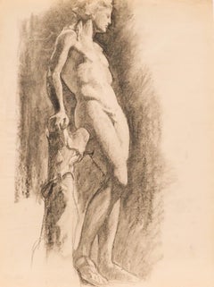 Pierre Neveu (b.1929) - Mid 20th Century Charcoal Drawing, Academic Study I