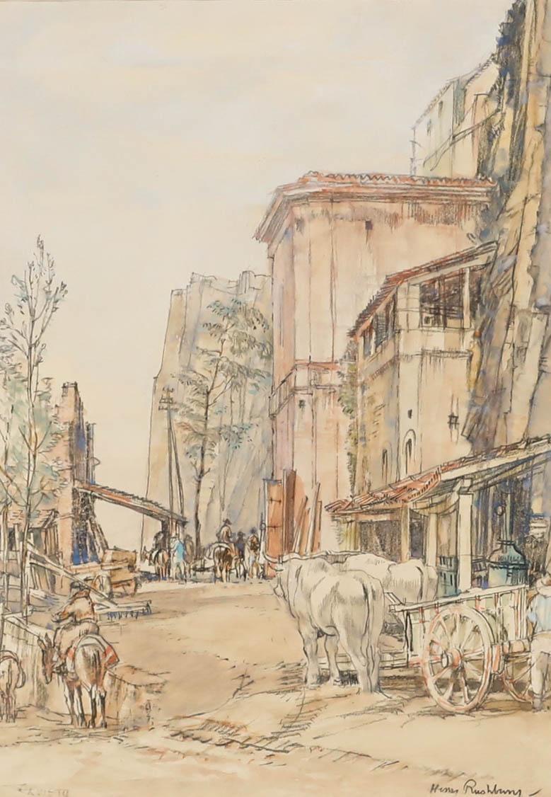 Sir Henry George Rushbury RA (1889-1968) - 1968 Acuarela, Orvieto - Art de Unknown