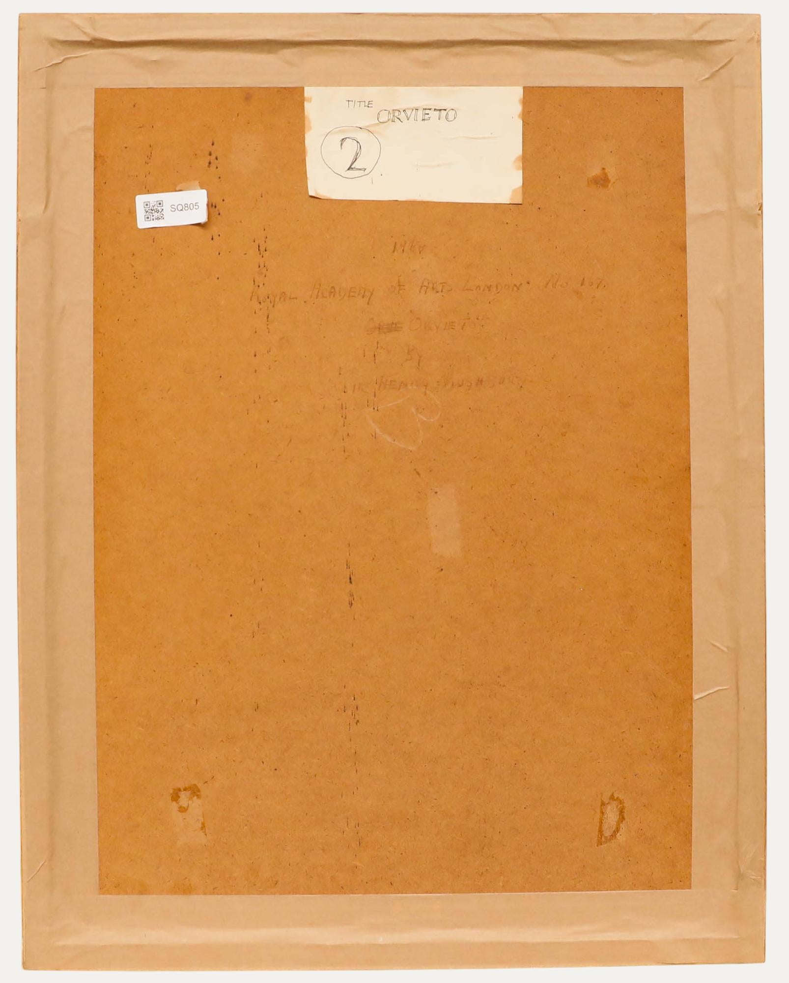 Sir Henry George Rushbury RA (1889-1968) - 1968 Acuarela, Orvieto - Landscape Art Beige de Unknown