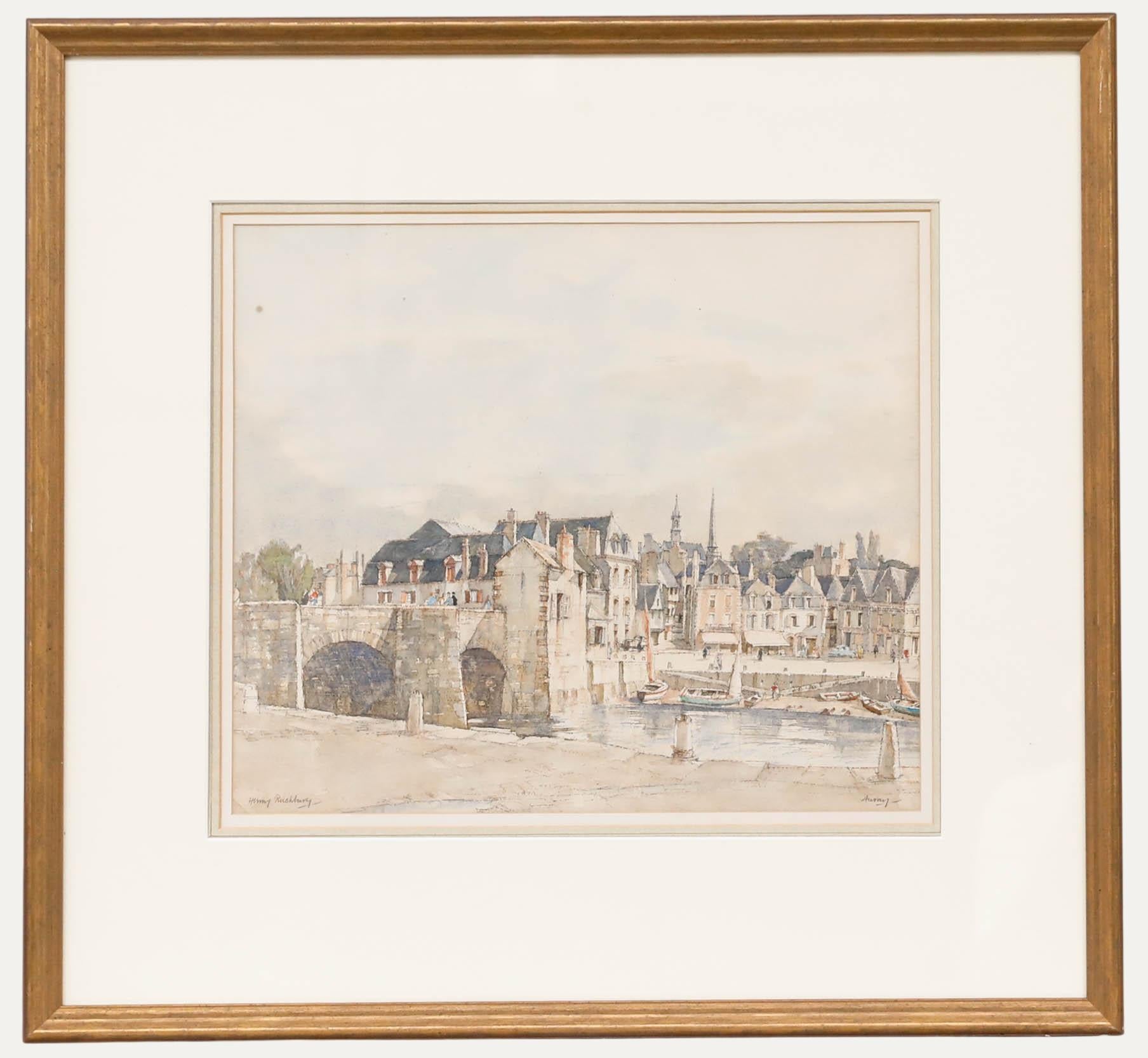 Sir Henry George Rushbury RA (1889-1968) - Acquerello del XX secolo, Auray