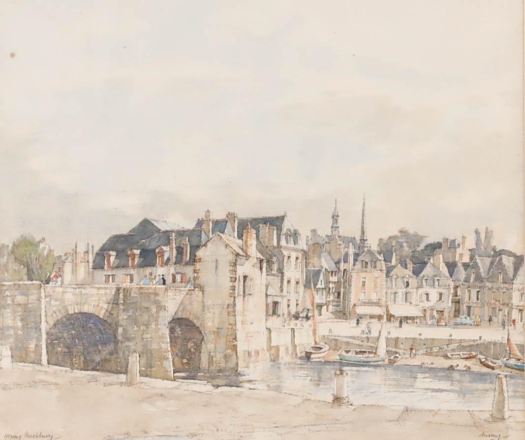 Sir Henry Rushbury RA (1889-1968) - Aquarelle du 20e siècle, Auray - Art de Unknown
