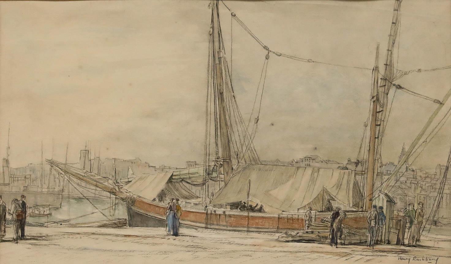 Sir Henry George Rushbury RA (1889-1968) - Acuarela, Barcaza a vela - Art de Unknown