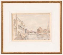 Sir Henry George Rushbury RA (1889-1968) - Aquarell, The Guildhall, York