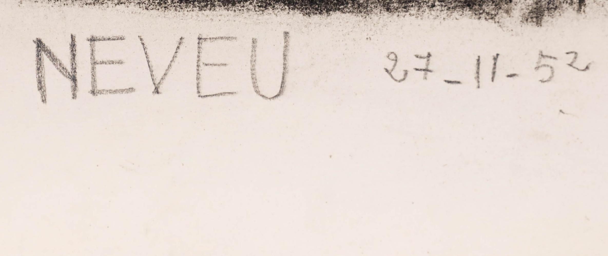 Pierre Neveu (b.1929) - Mid 20th Century Charcoal Drawing, Funfair For Sale 4