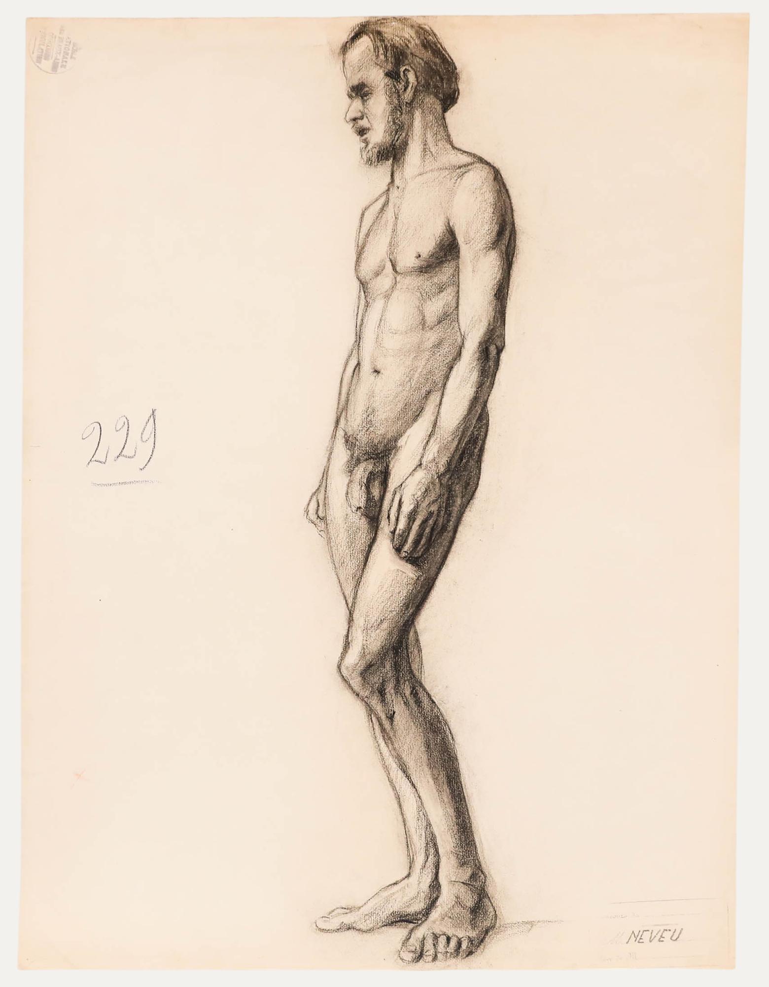 Un delicato studio di vita dell'artista Pierre Neveu (nato nel 1929). Firmato in basso a destra. Sui posati.