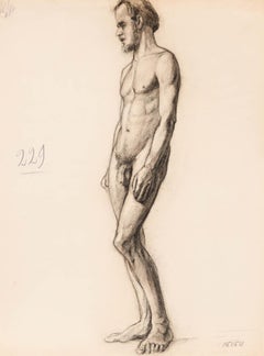 Pierre Neveu (b.1929) - Mid 20th Century Graphite Drawing, Male Life Study