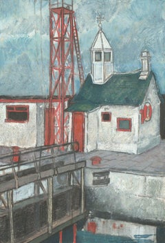 Dione Page (1936-2021) - 20th Century Pastel, Canal Cottage