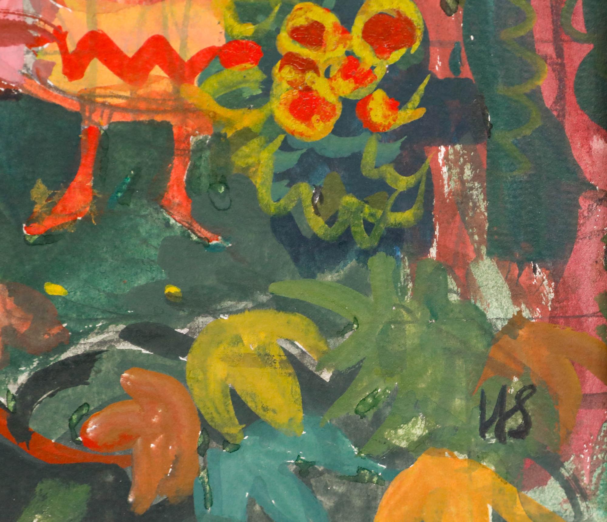 Helen Steinthal (1911-1991) - Gouache des 20. Jahrhunderts, Kampf mit dem Phönix im Angebot 1