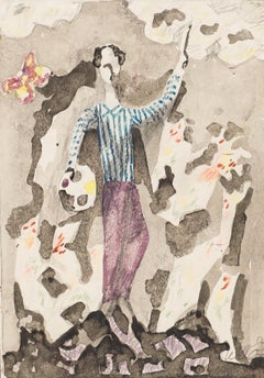 Dorde (Djordje) Ilic (1920-2010) - 1969 Gouache, Die Künstlerin