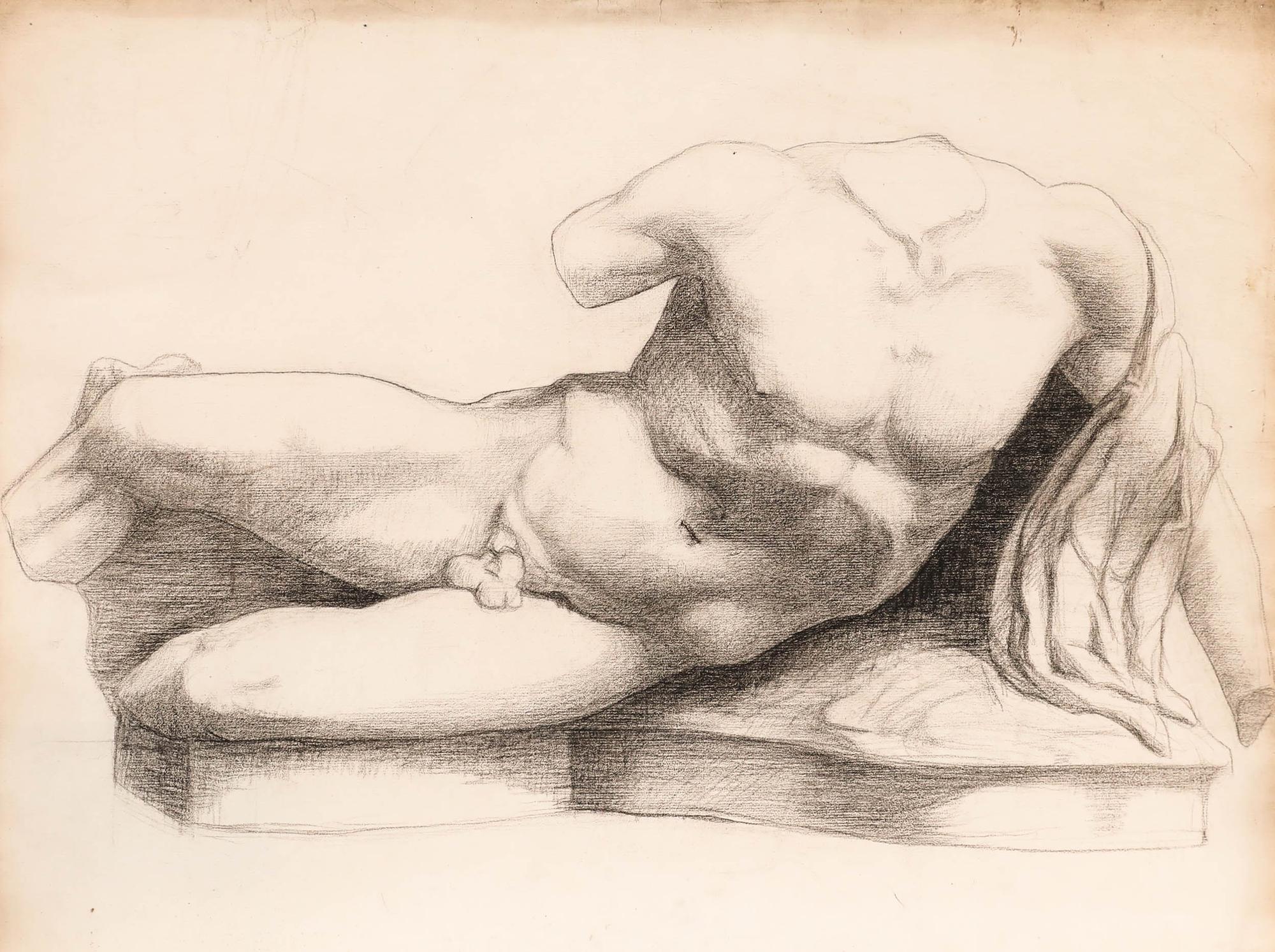 Henri Vincent-Anglade (1876-1956) - Dibujo en grafito de principios del siglo XX, Ilissos en venta 1