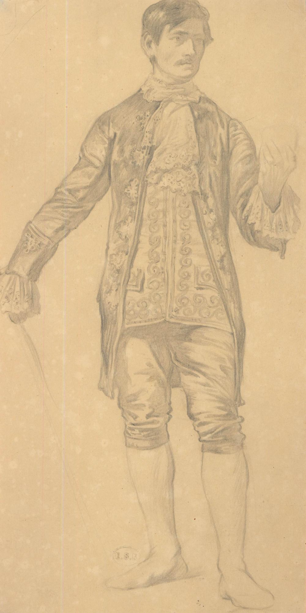 Edward Ridley (1883-1946) - Disegno a grafite dei primi anni del XX secolo, L'attore in vendita 1