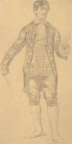 Edward Ridley (1883-1946) - Early 20th Century Graphite Drawing, The Actor