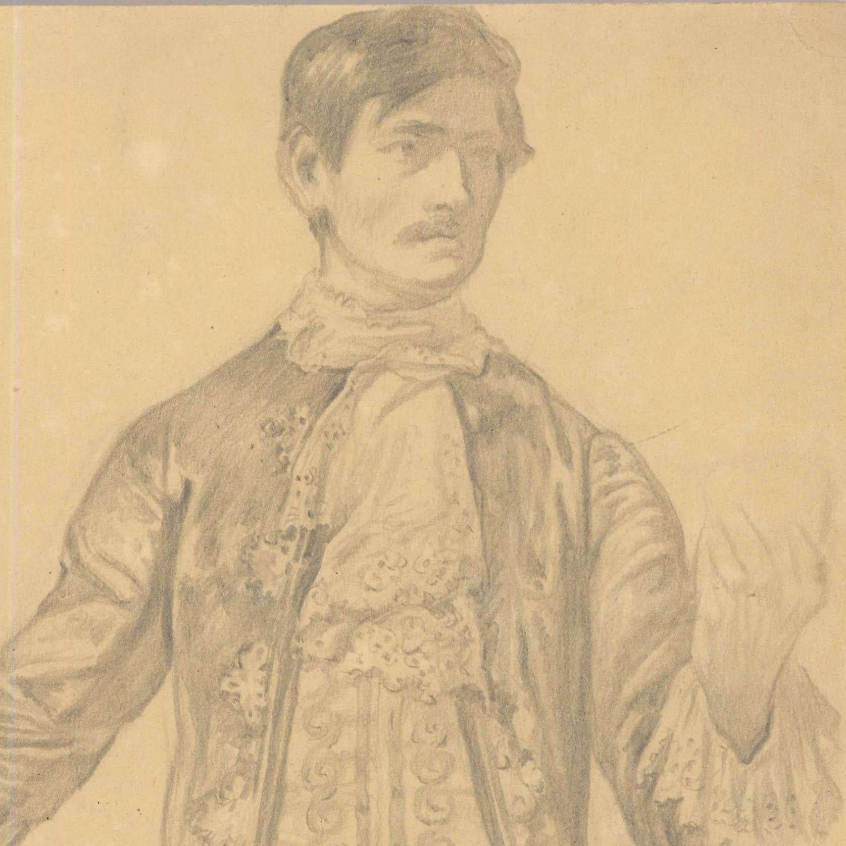 Edward Ridley (1883-1946) - Disegno a grafite dei primi anni del XX secolo, L'attore in vendita 2