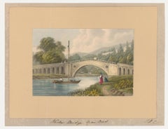 Thomas Remnant Charleton (1756-1849) - Acquerello, Ponte di Weston vicino a Bath
