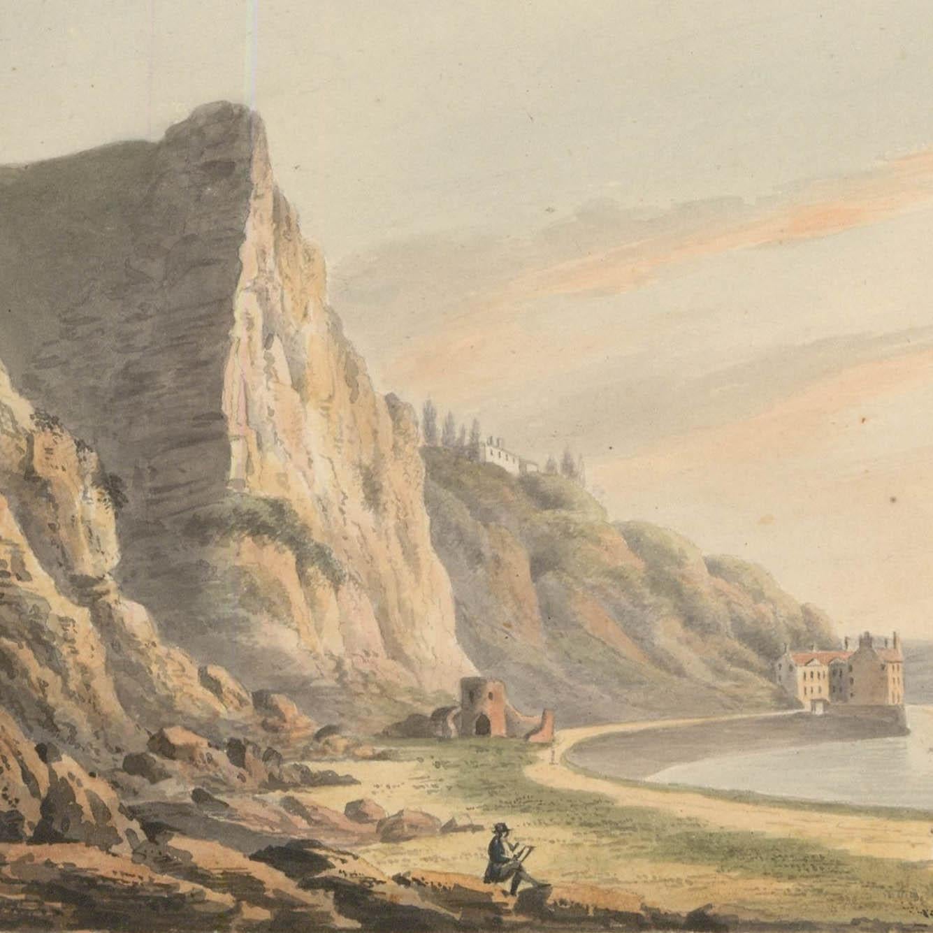 Thomas Remnant Charleton (1756-1849) - Acquerello, Hotwells, Clifton - Landscape Art Beige di Unknown