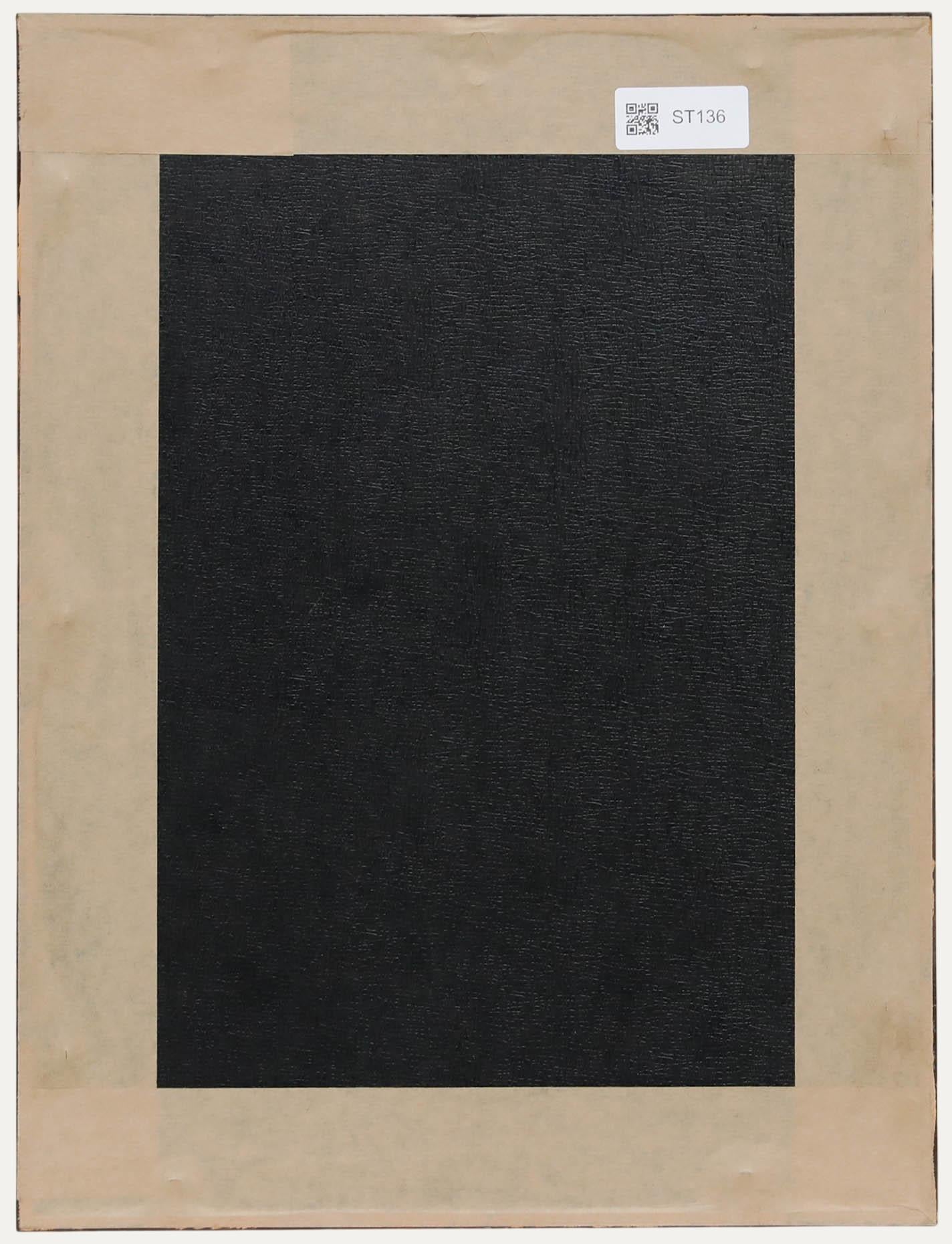 Peter Collins ARCA - Disegno a carboncino del XX secolo, Nudo su divano in vendita 2