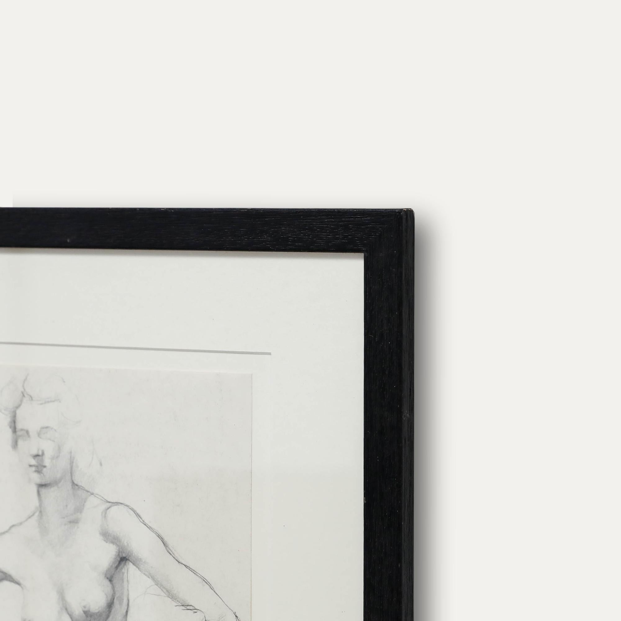 Peter Collins ARCA - Disegno in grafite del XX secolo, Studio di nudo in vendita 4
