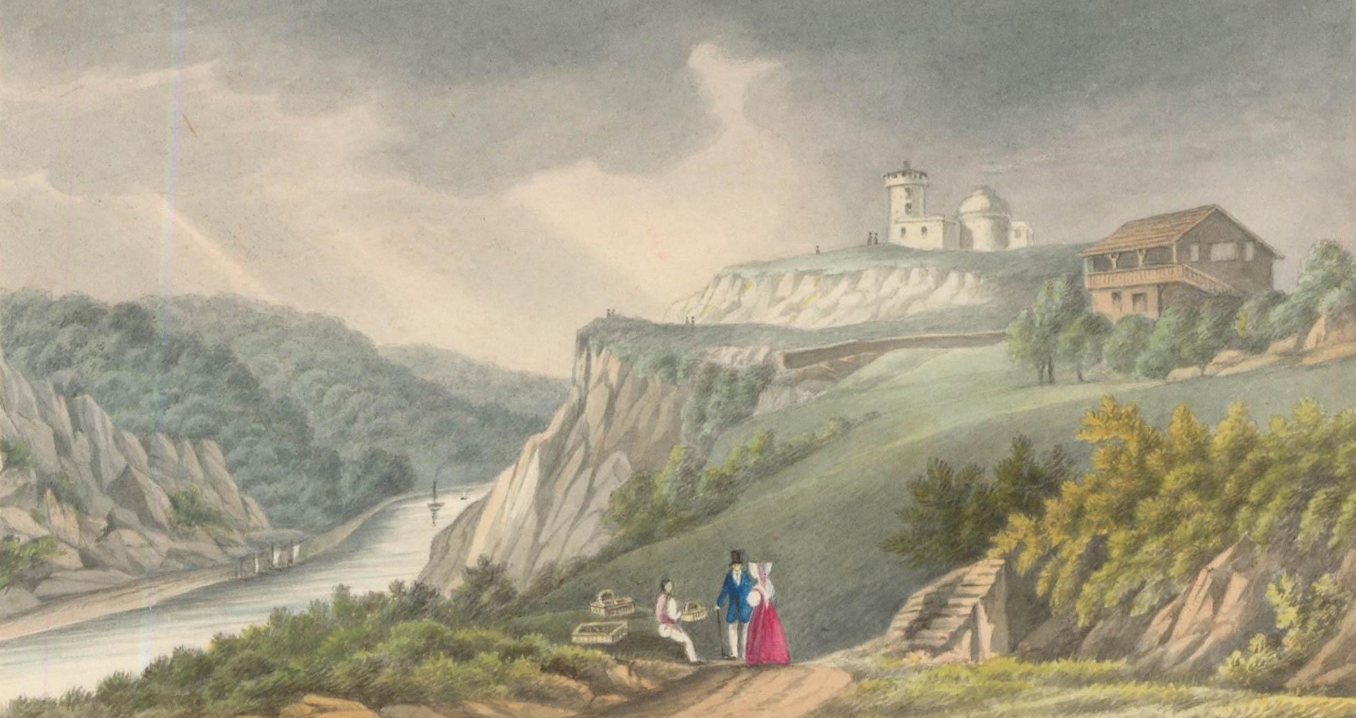Thomas Remnant Charleton (1756-1849) - Acquerello, L'osservatorio, Clifton - Art di Unknown