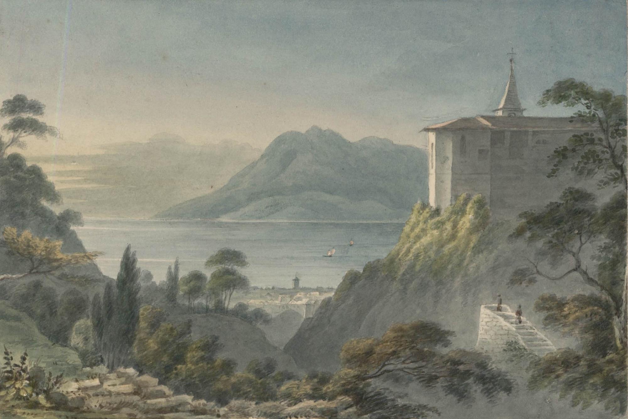 Thomas Remnant Charleton (1756-1849) - Acquerello, Veduta di Magadion - Art di Unknown