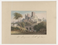 Thomas Remnant Charleton (1756-1849) - Acquerello, A Begias, Sud della Francia