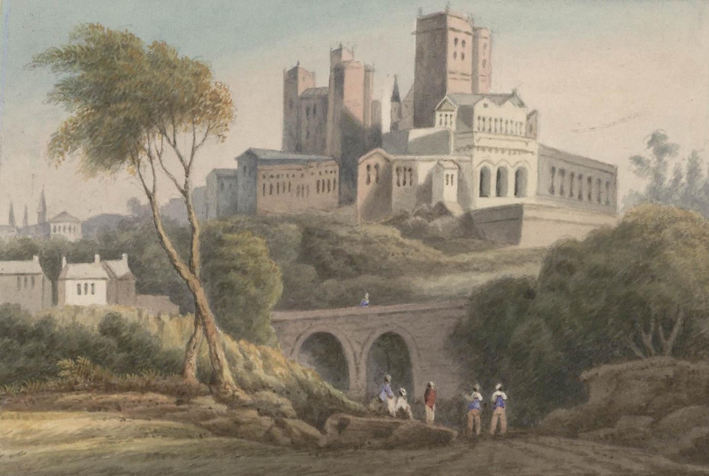 Thomas Remnant Charleton (1756-1849) - Acquerello, A Begias, Sud della Francia - Art di Unknown
