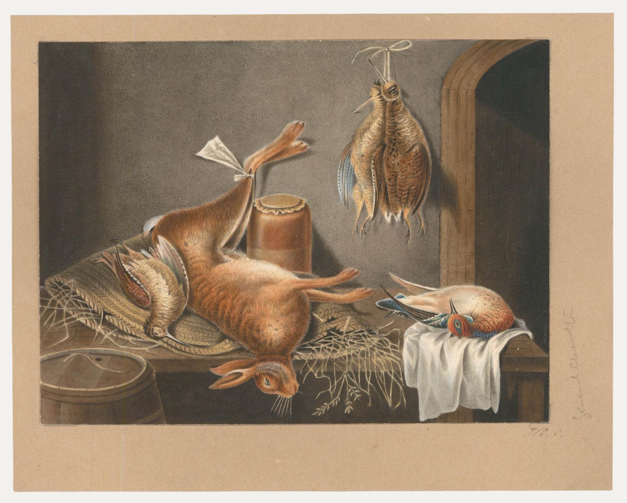 Unknown Animal Art - Thomas Remnant Charleton (1756-1849) - Watercolour, Still Life with Dead Game
