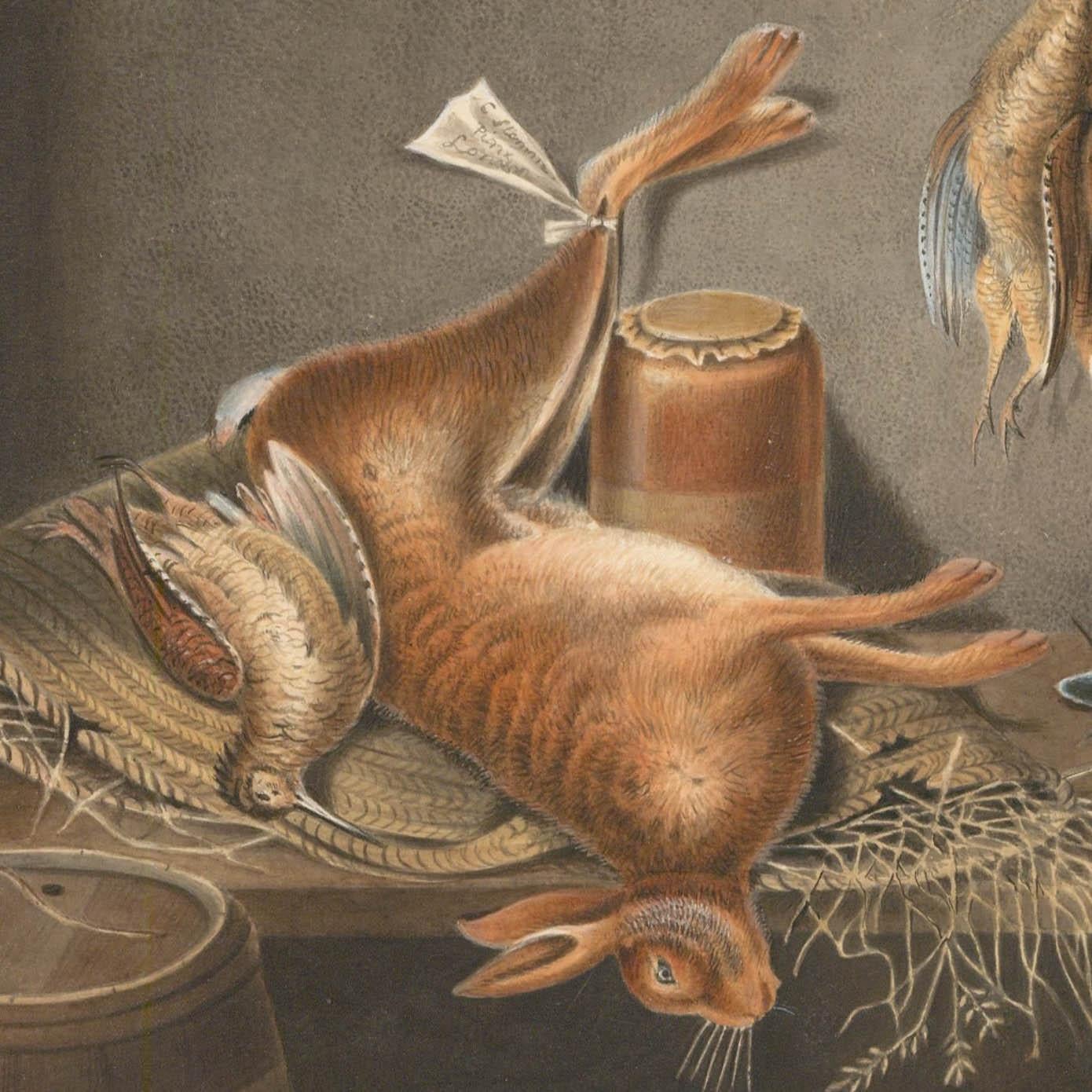 Thomas Remnant Charleton (1756-1849) - Watercolour, Still Life with Dead Game - Brown Animal Art by Unknown