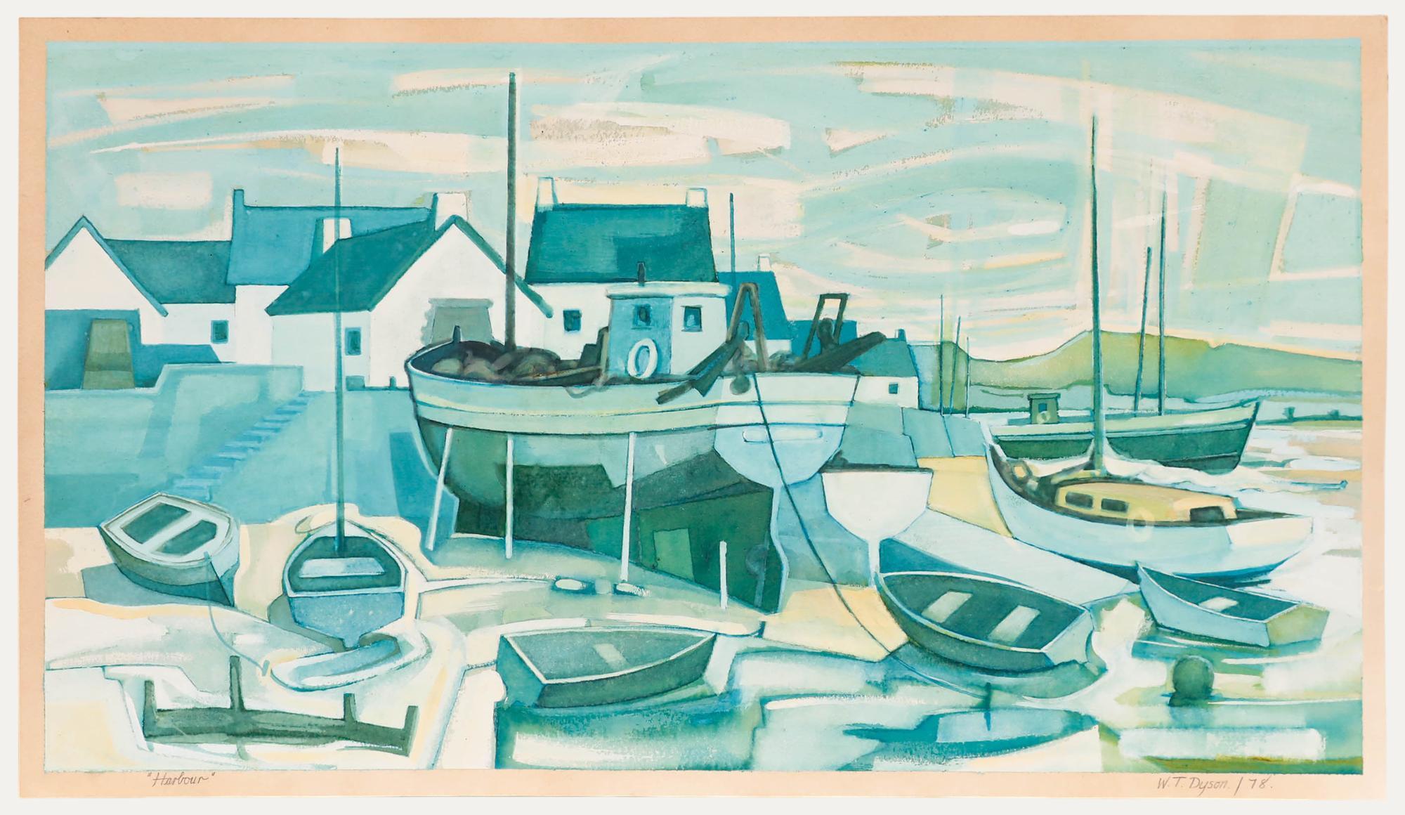 W. T. Dyson - 20th Century Watercolour, Harbour