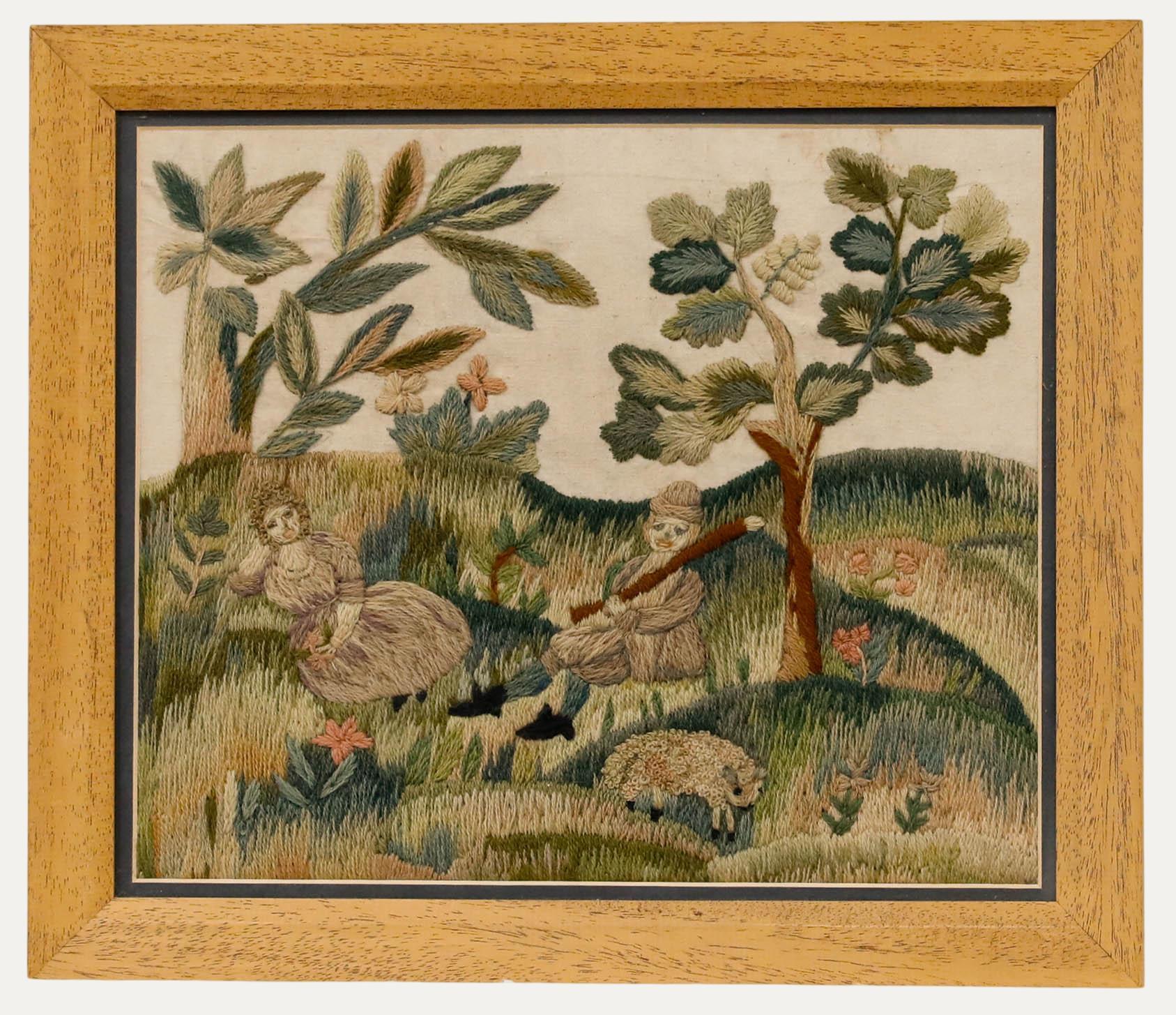 18th Century Embroidery - Beneath the Trees - Art by Unknown