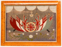 Framed Late 19th Century Embroidery - British Sailor's Woolwork