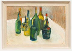 Gouache des 20. Jahrhunderts - Leere Flaschen