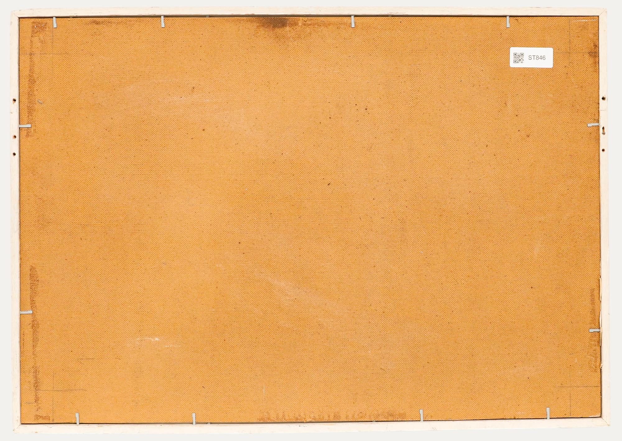 20th Century Gouache - Empty Bottles - Beige Still-Life by Unknown